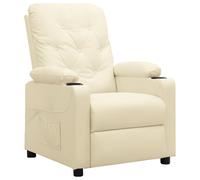 vidaXL Fauteuil inclinable Crème Similicuir