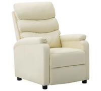 Vidaxl Fauteuil Inclinable Crème Similicuir
