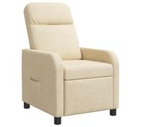vidaXL Fauteuil inclinable Crème Tissu