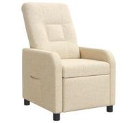 vidaXL Fauteuil inclinable Crème Tissu