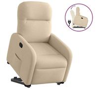 Vidaxl Fauteuil Inclinable Crème Tissu