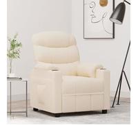 vidaXL Fauteuil inclinable Crème Tissu 348079