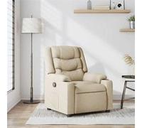 Fauteuil inclinable Crème Tissu 4019927