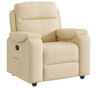 vidaXL Fauteuil inclinable Crème Tissu, Fauteuil, Fauteuil inclinable TV, Poussette, Fauteuil inclinable pour Personnes âgées, Fauteuil canapé