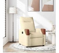 vidaXL Fauteuil inclinable Tissu crème réglable pour personnes âgées