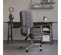 Fauteuil Inclinable de Bureau Chaise Pivotante Siège Noir Similicuir vidaXL