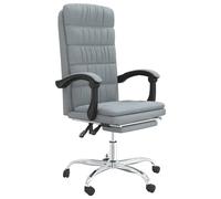 vidaXL Fauteuil inclinable de bureau Gris clair Tissu
