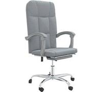 Fauteuil Inclinable de Bureau Taupe Tissu Siège Chaise d'Ordinateur vidaXL