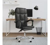 vidaXL Fauteuil inclinable de bureau Noir Similicuir349639 Noir G