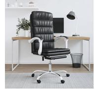 vidaXL Fauteuil Inclinable de Bureau Siège Inclinable Chaise d'Ordinateur Dossier et Repose-pied Réglables Meuble de Bureau 349653