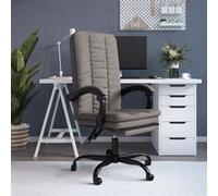 vidaXL Fauteuil inclinable de bureau Taupe Tissu