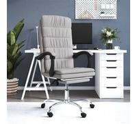 vidaXL Fauteuil inclinable de bureau Taupe Tissu Taupe G