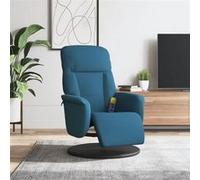 vidaXL Fauteuil inclinable de massage 356692 avec repose-pied bleu velours