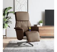 Vidaxl Fauteuil Inclinable De Massage Avec Repose-Pieds Marron Tissu Marron