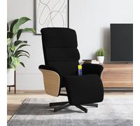 Vidaxl Fauteuil Inclinable De Massage Avec Repose-Pieds Noir Tissu Noir