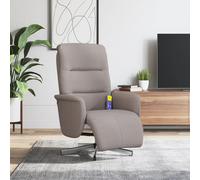 Vidaxl Fauteuil Inclinable De Massage Avec Repose-Pieds Taupe Tissu Gris