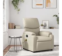 Vidaxl Fauteuil Inclinable De Massage Crème Similicuir