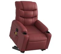 Fauteuil Inclinable de Massage Chaise Salle de Séjour Noir Similicuir vidaXL