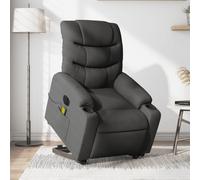 vidaXL Fauteuil inclinable de massage électrique Gris foncé Tissu