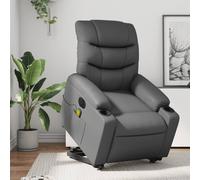 Vidaxl Fauteuil Inclinable De Massage Électrique Gris Similicuir Gris