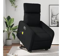 Vidaxl Fauteuil Inclinable De Massage Électrique Noir Similicuir Noir