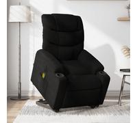 vidaXL Fauteuil inclinable de massage électrique Noir Tissu