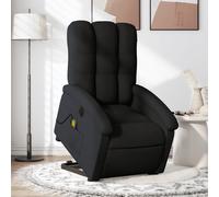vidaXL Fauteuil inclinable de massage électrique Noir Tissu