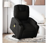 vidaXL Fauteuil inclinable de massage électrique Noir Tissu