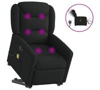 vidaXL Fauteuil inclinable de massage électrique Noir Tissu