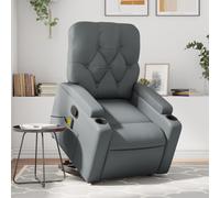 Vidaxl Fauteuil Inclinable De Massage Gris Similicuir Gris