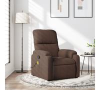 Vidaxl Fauteuil Inclinable De Massage Marron Tissu Microfibre Marron