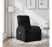 Vidaxl Fauteuil Inclinable De Massage Noir Tissu Microfibre Noir