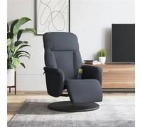 vidaXL Fauteuil inclinable de massage 356694 – Repose-pied, accoudoirs – Velours gris foncé