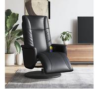 Fauteuil inclinable de massage repose-pieds gris similicuir vidaXL