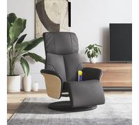 Fauteuil Inclinable de Massage Repose-pieds Chaise Marron Similicuir vidaXL