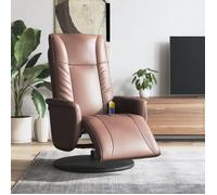 vidaXL Fauteuil inclinable de massage repose-pieds marron similicuir 356514