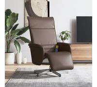 Vidaxl Fauteuil Inclinable De Massage Repose-Pieds Marron Similicuir Marron
