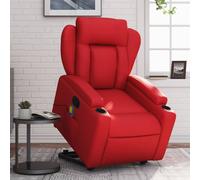 Vidaxl Fauteuil Inclinable De Massage Rouge Similicuir Rouge