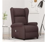 Vidaxl Fauteuil Inclinable Électrique Marron Foncé Tissu Marron