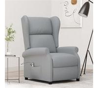 Fauteuil Inclinable Electrique à Oreilles, Fauteuil de Relaxation avec Dossier et Repose-pied, Meuble de Salon Salle de Séjour Intérieur, Gris Clair