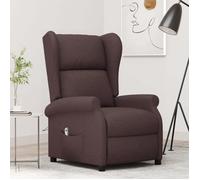 Vidaxl Fauteuil Inclinable Électrique Marron Foncé Tissu Marron