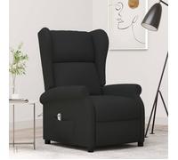 Vidaxl Fauteuil Inclinable Électrique À Oreilles Noir Tissu Noir