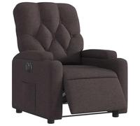 vidaXL Fauteuil inclinable électrique – Dossier et repose-pied réglables, tissu marron foncé