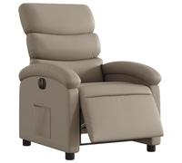 vidaXL Fauteuil Inclinable Électrique, Chaise de Relaxation avec Dossier et Repose-Pied Réglables, Siège de Salon, Moderne, Cappuccino Similicuir