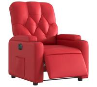 vidaXL Fauteuil inclinable électrique – dossier et repose-pied réglables – rouge similicuir