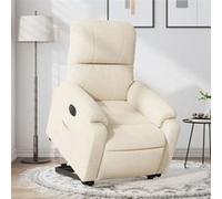 vidaXL Fauteuil Inclinable Électrique, Chaise de Relaxation avec Dossier et Repose-pied Réglables, Siège de Salon Salle de 3204948 Beige G