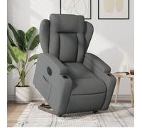 Vidaxl Fauteuil Inclinable Électrique Gris Foncé Tissu Gris