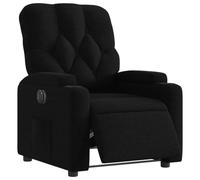 vidaXL Fauteuil Inclinable Électrique, Chaise de Relaxation avec Dossier et Repose-Pied Réglables, Siège de Salon, Moderne, Noir Tissu