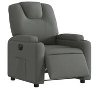 vidaXL Fauteuil inclinable électrique 3204345 – dossier et repose-pied réglables – tissu gris foncé