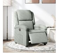 Vidaxl Fauteuil Inclinable Électrique Gris Clair Velours Gris